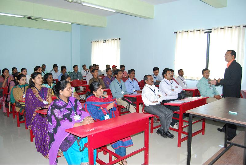 Lecture hall with students attending a talk