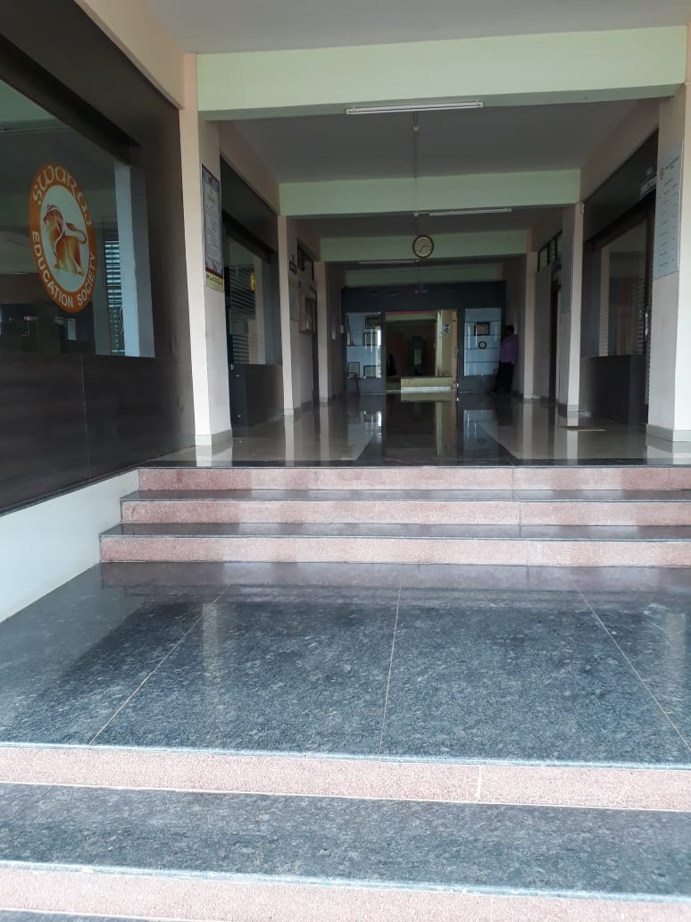 Lobby and staircase area inside the campus